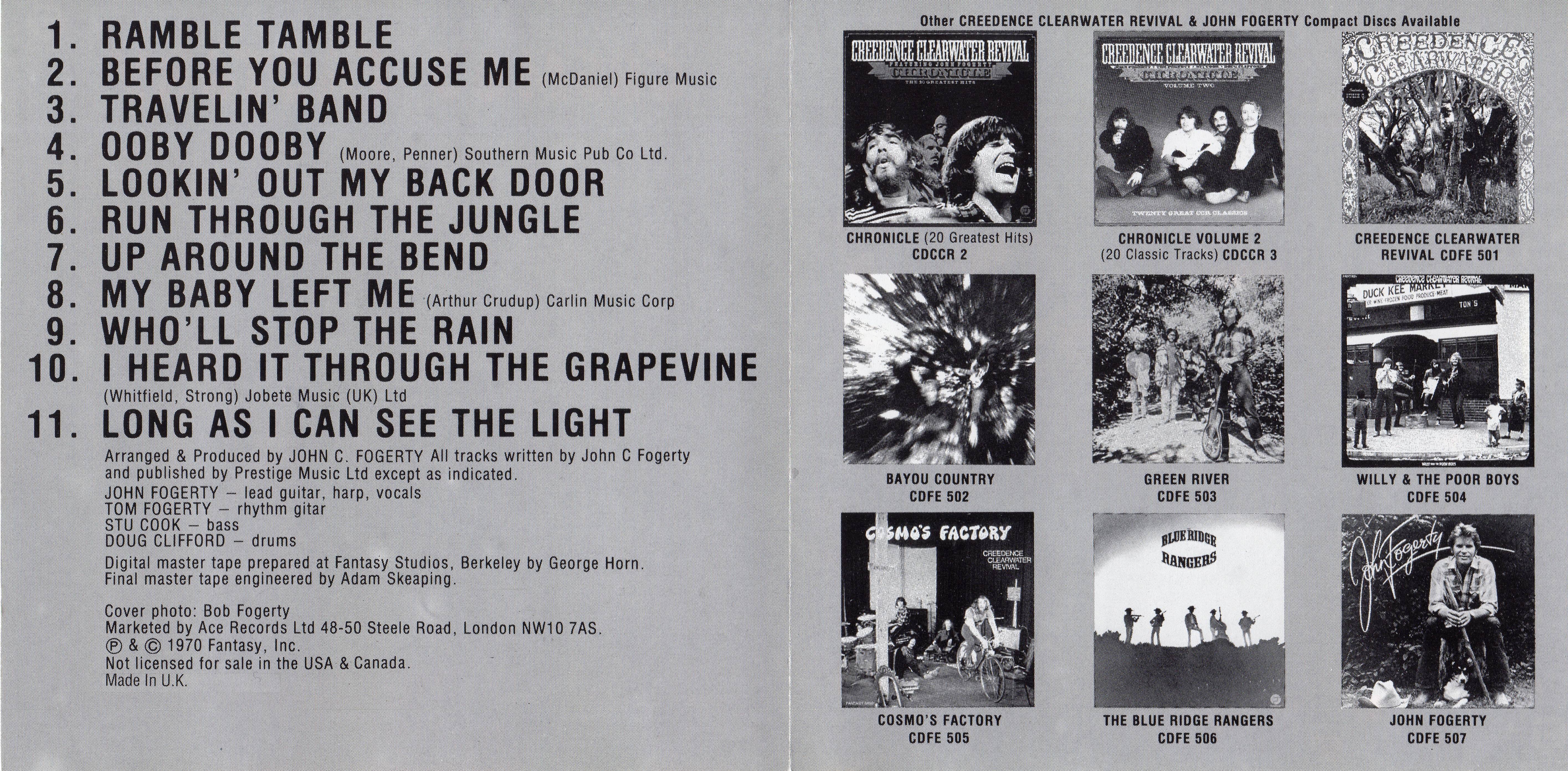 Creedence Clearwater Revival Cosmos Factory : Booklet2 UK